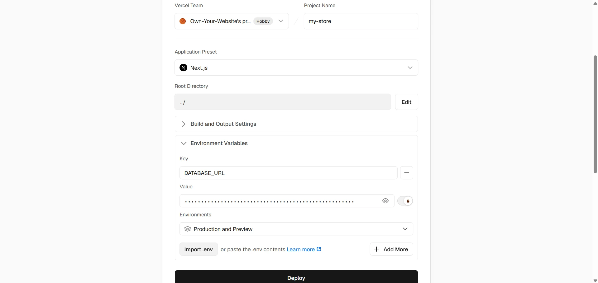 Configure Environment Variables — screenshot 1